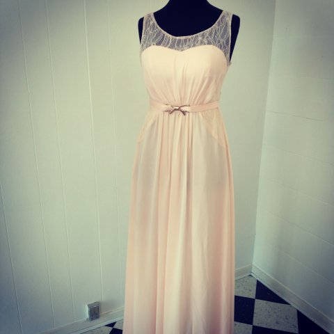 lang kjole sart rosa